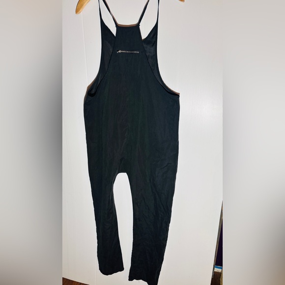 Black Slouchy Drop Crotch Jumpsuit Minimalist - Picture 2 of 2